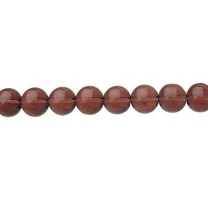 mauve glass round beads 10mm