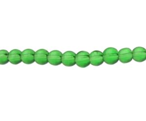 green glass round beads 4mm