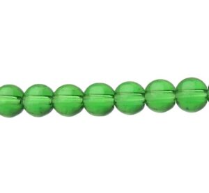 green glass round beads 6mm