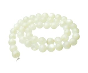 white moonstone 8mm round beads