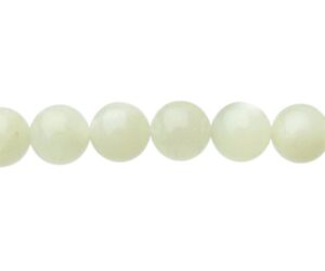 white moonstone 8mm round beads