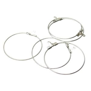 silver hoops findings
