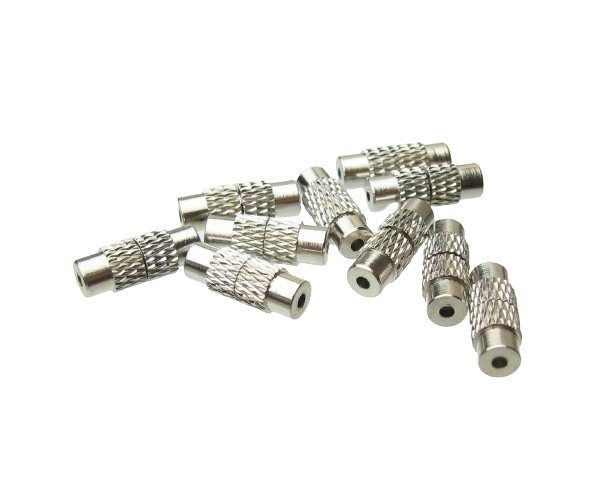 silver screw clasps