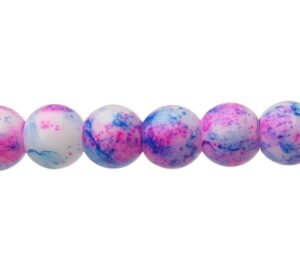 marble glass pink blue 8mm