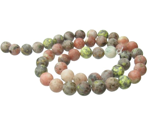 pink lepidolite 8mm round gemstone beads