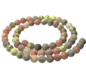 pink lepiidolite round gemstone beads 6mm natural