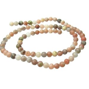 pink lepidolite 4mm round beads