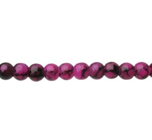 purple black marble glass beads 4mm