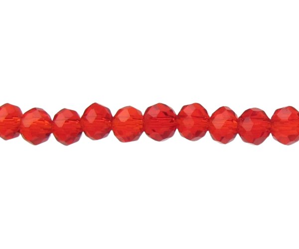 red crystal rondelle beads 3x4mm