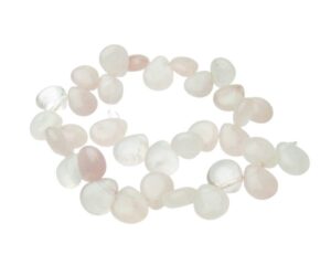 rose quartz teardrop gemstone beads
