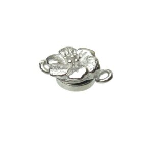 silver magnetic flower clasp