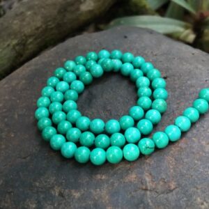 turquoise 6mm round gemstone beads