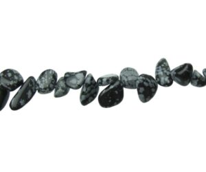 snowflake obsidian nugget beads