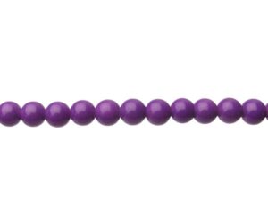 solid purple glass round beads