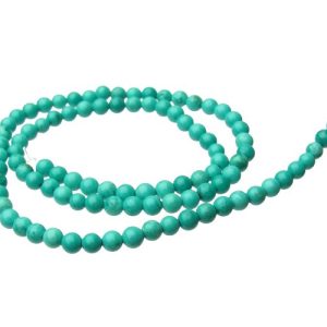 natural turquoise 4mm round gemstone beads