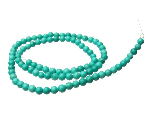natural turquoise 4mm round gemstone beads