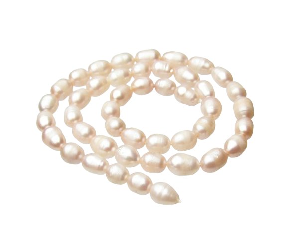 Very Pale Lilac Rice Freshwater Pearls - 8mm [strand] - My Beads