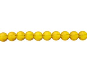 yellow glass round beads 10mm