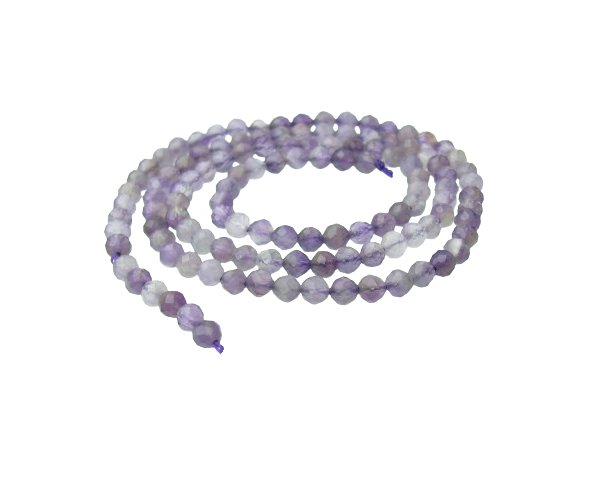 amethyst 3mm faceted gemstone round beads