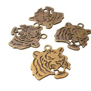 bronze tiger charms