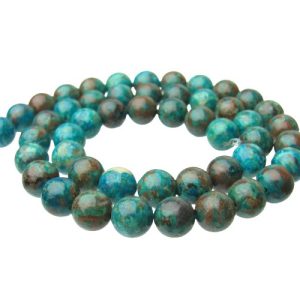 chrysocolla gemstone round beads 8mm natural