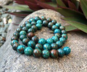 chrysocolla gemstone round beads 8mm natural