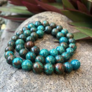 chrysocolla gemstone round beads 8mm natural