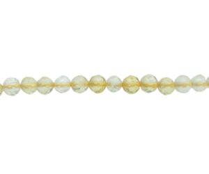 citrine faceted 3mm round beads
