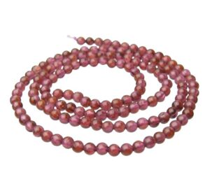 garnet 3mm round beads