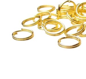 gold split rings 8mm
