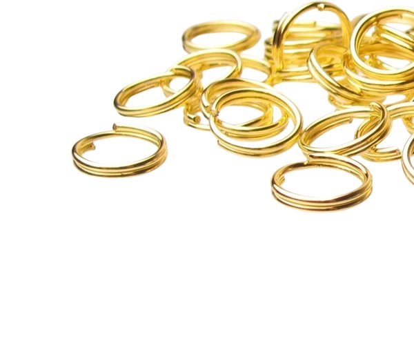 gold split rings 8mm