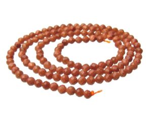 goldstone 3mm faceted round beads