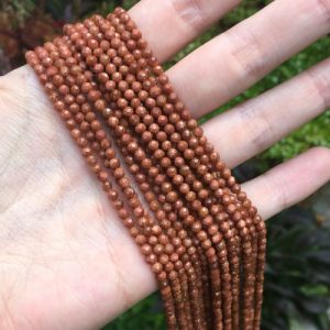 goldstone3mmfacetedroundbeads4 goldstone 3mm faceted round beads