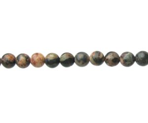 leopardskin Jasper 3mm round beads
