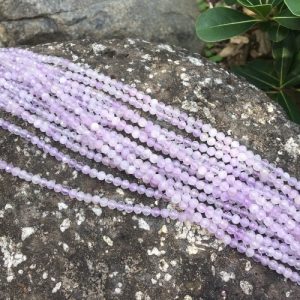 light amethyst faceted 3mm gemstone beads