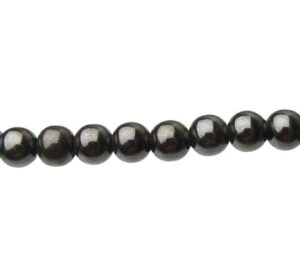 magnetic hematite 8mm round beads