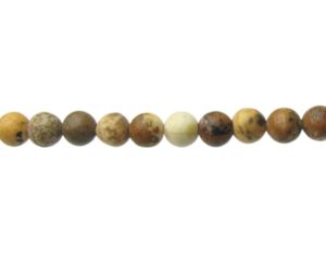 picture jasper 3mm round beads