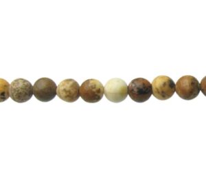 picture jasper 3mm round beads