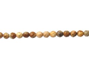 picture jasper 3mm faceted round gemstone beads