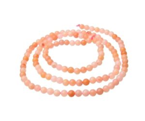 peach aventurine 3mm round beads