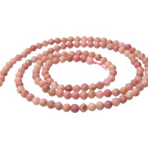 rhodonite faceted 3mm beads