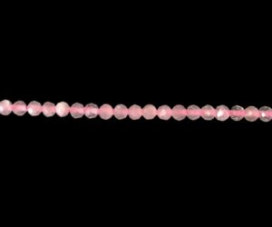 rose quartz faceted 3mm gemstone beads