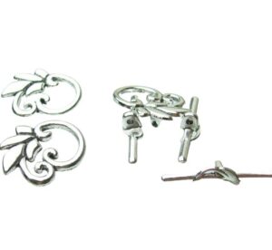 silver leaf toggle clasps