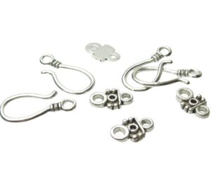 silver hook and eye clasp