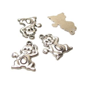 silver monkey charms