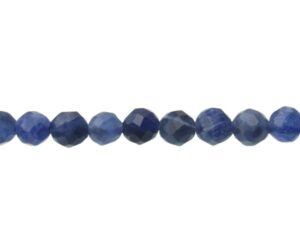 sodalite faceted 3mm gemstone beads