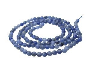 sodalite faceted 3mm gemstone beads