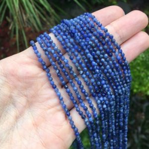 sodalite faceted 3mm gemstone beads