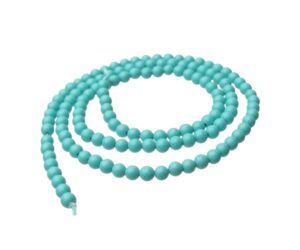 turquoise magnesite 3mm round beads
