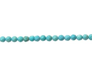 turquoise faceted 3mm gemstone beads